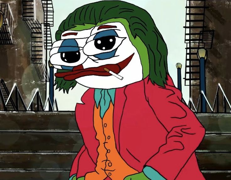 Joker Pepe on Stairs